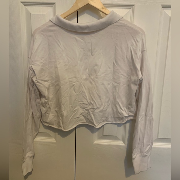 Aerie cropped collared long sleeve - Picture 2 of 5